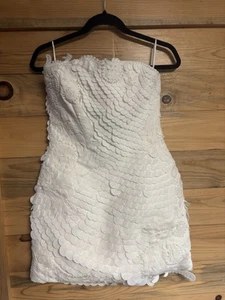 NWT Zimmermann Tama Filigree Cotton & Linen Strapless Minidress, Size 1, Ivory - Picture 1 of 15