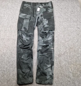 G-Star RAW Trousers Mens W32 L34 Black Rovic Zip 3D Regular Tapered Cargo Camo - Picture 1 of 12