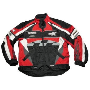 Castle X Jacket Mens Medium Red Black CR2 Snowmobile Racing REISSA Insulated - Picture 1 of 12