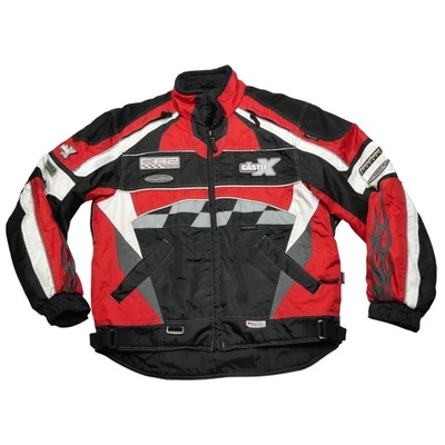 Chaqueta Castle X Para Hombre Mediana Roja Negra CR2 Moto de Nieve Carreras REISSA Aislada Foto 1 de 4