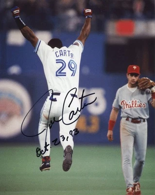 Joe Carter Toronto Blue Jays firmado Serie Mundial ganador foto 8x10 Foto 1 de 2