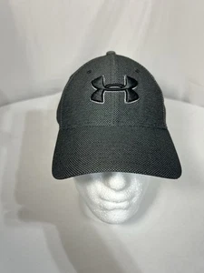 Under Armour Hat Classic Fit Blitzing Cap Mens M/L Black Baseball Gym Workout - Picture 1 of 4