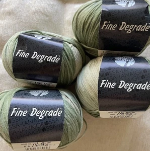 Lot of 4, Lana Grossa Yarn, Fine Degrade, Rayon/Nylon/Silk, Multi-Color Greens - Picture 1 of 3