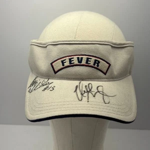 Retro Indiana Fever WNBA Bronceado Visera Sombrero Ajustable Correa Firmada - Imagen 1 de 6
