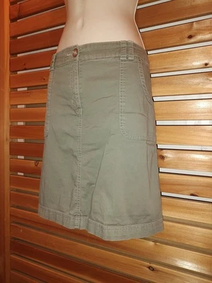 Karen Scott Green Khaki SKORT Skirt Knee Cotton Stretch Casual Pockets Size 10 L - Image 1 of 4
