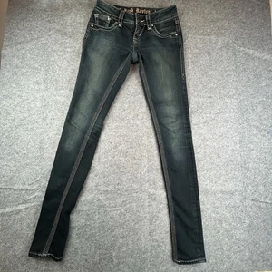 Rock Revival Jeans Womens 26 Blue Jacklyn Super Skinny Stretch Rhinestone Dark - Picture 1 of 17