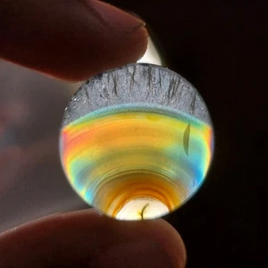 18.40 Ct Top Grade Iris Rainbow Agate Cabochon - Rare Collectable Iris Agate Cab - Picture 1 of 5
