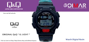 VINTAGE WATCH Q&Q EL LIGHT. 9912 , WR. 5m. LAP MEMORY 10.(M111 001) - Imagen 1 de 5