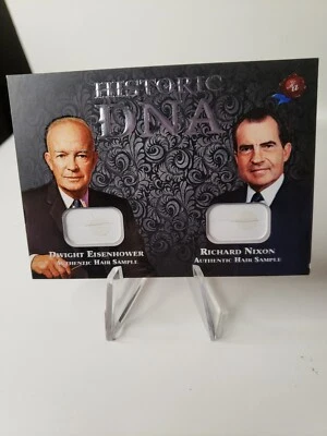 2021 Real Historic Dual DNA Hair Sample Dwight Eisenhower & Richard Nixon /84 SP - Image 1 of 4