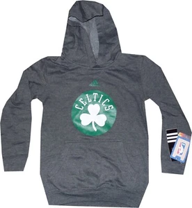 Boston Celtics Adidas Hooded Sweatshirt Boys 8-20 New tags YOUTH Boys Small 8 - Picture 1 of 3