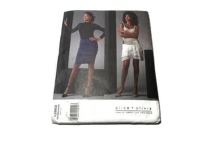 Vogue Pattern V2869 Alice Olivia Skirt Crisscross Tiers Faux Leather American - Picture 1 of 7