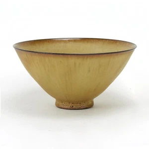 Scheier Pottery studio matte yellow 6 5/8" bowl '50s mid century modern ceramics - Picture 1 of 7