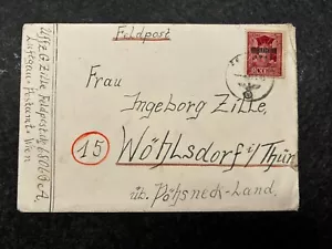1700€ KW - Inselpost Feldpost Weihnachtsmarke Rhodos 1944 mit Attest Mi. Nr. 12I - Bild 1 von 4