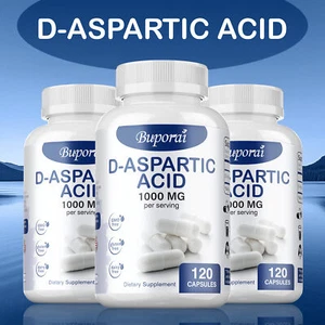 D-Aspartic Acid (DAA) 1000mg - Premium Amino Acid, Male Hormone Booster - Picture 1 of 13