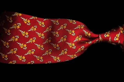 Old Navy - Corbata de cuello 100 % seda bastón de caramelo rojo para hombre 3,9" W x 59" L Foto 1 de 4