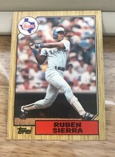 1987 Topps #261 Texas Rangers Ruben Sierra Rookie Baseball Card