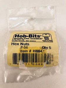 Woodland Scenics Hob-Bits Brass Hex Nuts 2-56 H884 (5) - Picture 1 of 4