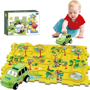 25PCS Puzzle Racer Kids Car Track Set, DIY Puzzle Racer Car Track Set with Vehic - Picture 1 of 12