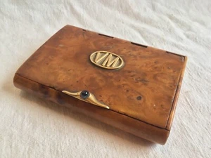BOITE ECRIN ANCIEN BOIS LOUPE OR SAPHIR XIX DUCHESSE ADOLPHE FRONTIN CARTIER - Foto 1 di 10
