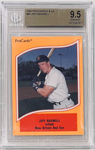1990 PROCARDS JEFF BAGWELL ROOKIE RC XRC #26 BGS 9.5 GEM MINT