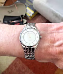 Ladies Swiss made LBO8000 Rotary steel bracelet watch with Diamond set MOP dial - Picture 1 of 10