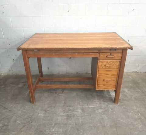 HAMILTON 4 DRAWER WOODEN DRAFTING TABLE 250-J4522-53 Cover