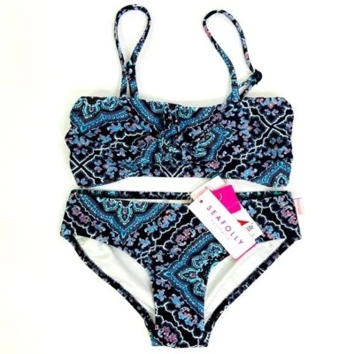 Nuevo con etiquetas Seafolly Mystic Tarot Bandana Corbata Frontal Tankini - Niñas 10 Foto 1 de 4