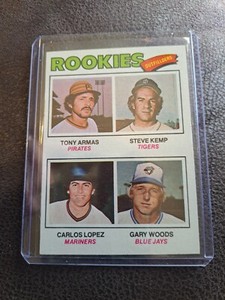 1977 Topps Rookie Outfielders - Tony Armas/Steve Kemp/Carlos Lopez/Gary Woods RC