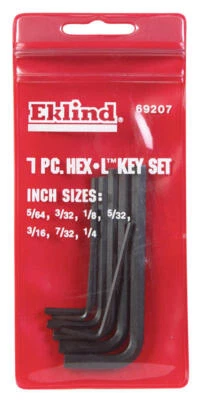 Eklind Hex-L 5/64 to 1/4 in. SAE Short Arm Hex L-Key Set 7 pc 69207 - Image 1 of 2