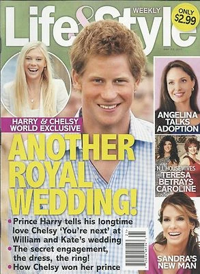 Life And Style Magazine Prince Harry Angelina Jolie Housewives Sandra  . - Image 1 of 4