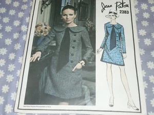 VTG VOGUE 2383 MISSES PARIS ORIGINAL JEAN PATOU A-LINE DRESS PATTERN-UNCUT-12/34 - Picture 1 of 3