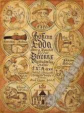 Vintage Prose Edda Viking Norse Mythology Print Poster Wall Art Picture A4+