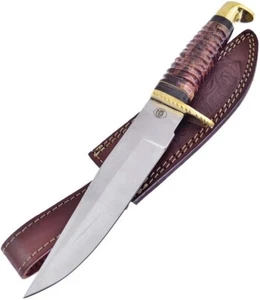 Frost Cutlery Shoshone Bowie Fixed Knife 7.25" Stainless Steel Blade Bone Handle - Picture 1 of 2