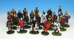 Rare 21 figure lot Frontline Medieval 1/30 Diorama MK king country jenkin gunn - Picture 1 of 1