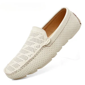 Mocassini casual uomo slip on vera pelle mocassini scarpe da guida traspiranti - Foto 1 di 21