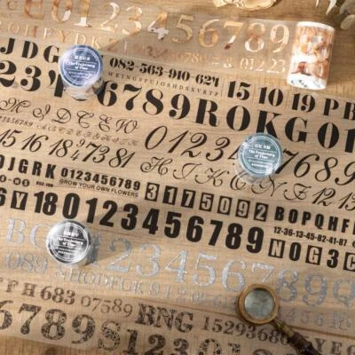 Cinta adhesiva PET adhesiva de números alfabeto tarjeta de diario álbumes de recortes manualidades Foto 1 de 4