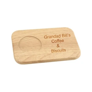 Personalisiert graviertes Tee- und Keksbrett | Kaffee- und Kuchenserviertablett Geschenk - Bild 1 von 1