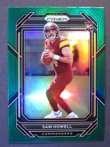 Tarjeta de novato Panini Prizm Football Sam Howell Green Prizm 2022 #306 Commanders - Imagen 1 de 2