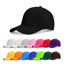 Women Men Baseball Caps Pure Color Blank Curved Adjustable Curved Caps Visor Hat