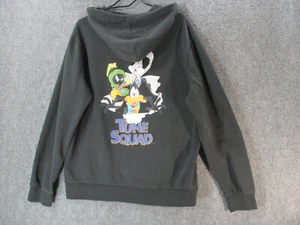 Space Jam Sweater Boys XLarge Tune Squad Ball Black Hoodie Popover Long Sleeve - Picture 1 of 11