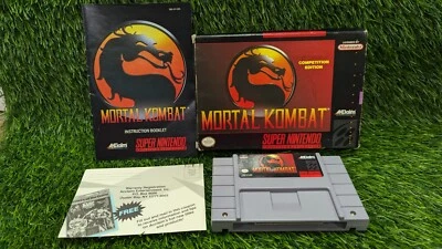 Mortal Kombat: Competition Edition (SNES 1992) Complete CIB W/ Manual Tested  - Image 1 of 4
