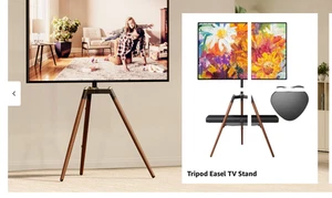 Universal Tripod Easel TV Stand for 32-65 inch LED LCD Screen Flat Curved Screen - Picture 1 of 10