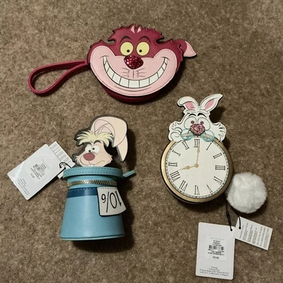 Disney Primark Alice in Wonderland Rabbit Bag purses cheshire cat March hare  - Image 1 of 4