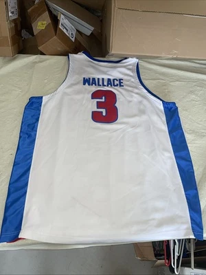 Auténtica camiseta Ben Wallace Reebok para hombre 52 DETROIT PISTONS blanca limpia cosida NBA Foto 1 de 4