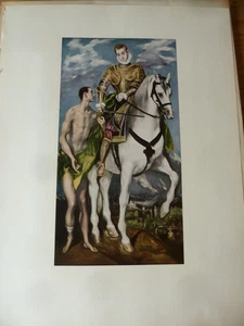 El Greco St Martin und der Bettler Druck Vintage Abrams Kunst - Bild 1 von 3