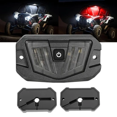 Upgraded White & Red LED Dome Light Roll Bar Mount For UTV Polaris RZR Golf Cart - Image 1 of 4