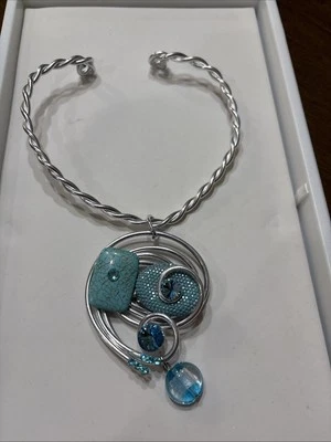 JEFF LIEB заявление ожерелье с аква камни, кристаллы Сваровски. - Изображение 1 из 4