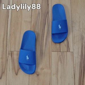 Neu mit Etikett Polo Ralph Lauren Pantolette Sandale Herren Signatur Pony blau - Bild 1 von 5