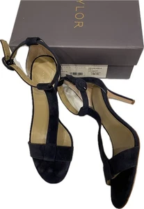 Ann Taylor Demi Wildleder Sandale, True Navy, Größe 7 - Bild 1 von 6