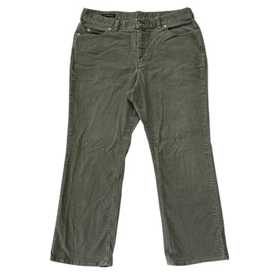 Land's End Corduroy Green Pants Size 12P Petite Straight Leg Womens High Rise - Image 1 of 4